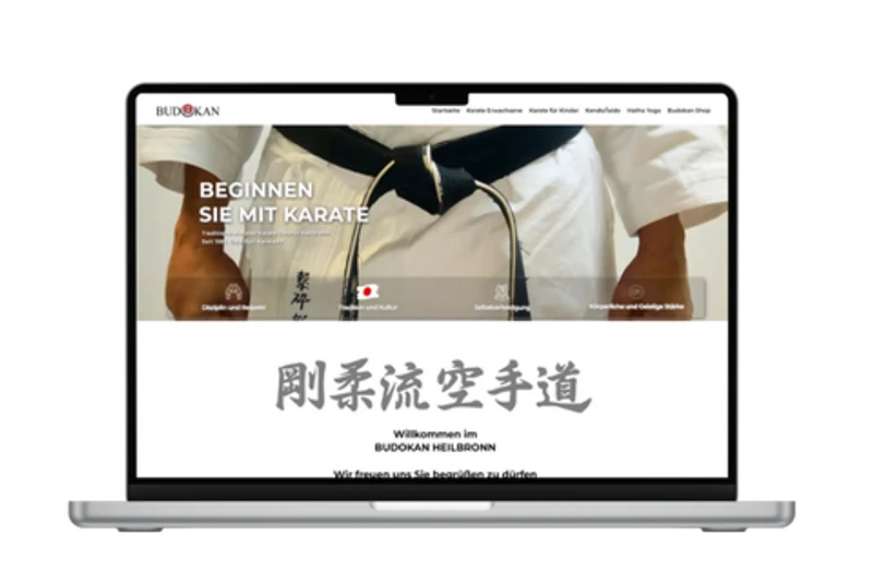 Website auf Laptop Mockup